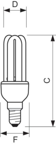 Small and powerful energy saver gives high quality light, with compact design