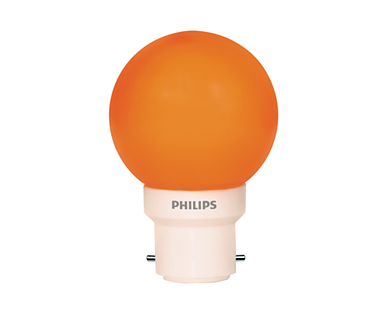 0.5W (15W) B22 Cap Orange Bulb