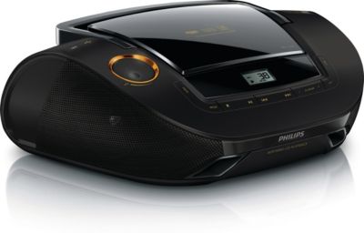 Stijlvolle USB CD-soundmachine, zwart/goud