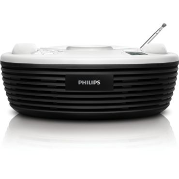 Philips  Máy nghe nhạc CD Đen/trắng AZ202/73