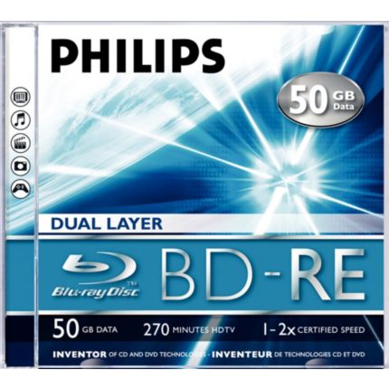 Philips  Płyta BD-RE Płyta dwuwarstwowa 50 GB / 270 min BE5S2J01F/00