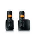 BeNear Conjunto de 2 teléfonos inalámbricos serie 1000, negro