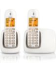 BeNear Teléfono inalámbrico serie 2000 blanco y marrón claro