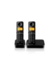 Teléfono inalámbrico D200 doble negro
