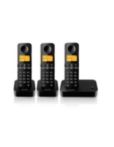 Téléphone sans fil D200 Trio, noir