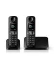 Téléphone sans fil D600 Duo, noir