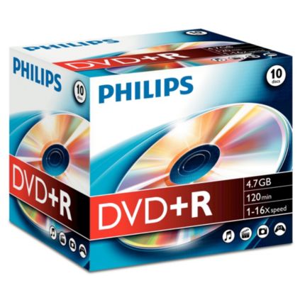 Philips  DVD+R 4,7 Go/120 min DR4S6J10C/10