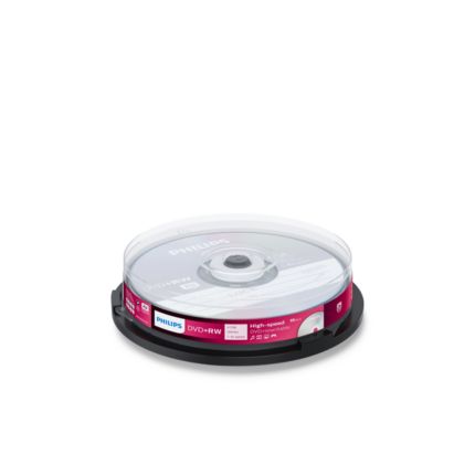 Philips  DVD+RW 4,7 GB/120 Min. DW4S4B10F/10