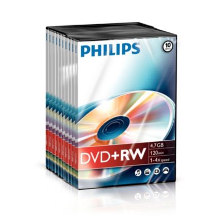 Philips  DVD+RW 4,7 Go/120 min DW4S4T10F/10