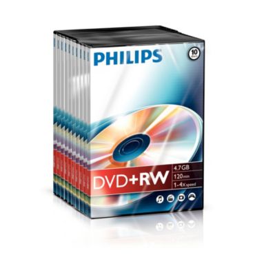 Philips  DVD+RW 4.7 GB/120 min DW4S4T10F/10