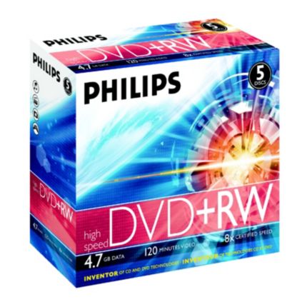 Philips  DVD+RW 4,7 GB/120 Min. DW4S8J05C/00