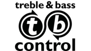 Treble- en bass-regeling om snel hoge en lage tonen in te stellen
