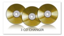 Cambiador de 3 discos para reproducir música de CD de MP3/WMA