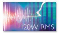 Puissance de sortie totale de 120 W RMS