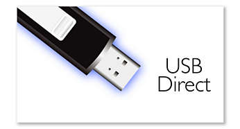 Écoutez vos fichiers MP3/WMA directement depuis vos clés USB.