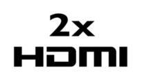 2 HDMI-ingångar för fullständig digital HD-anslutning med en kabel