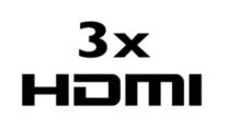 3 entrées HDMI pour une connexion HD numérique intégrale via un câble unique.