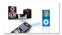 Telecomando singolo per il sistema e per iPod