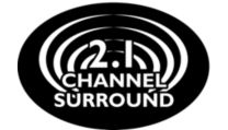 Surround de 2.1 canais com subwoofer para graves profundos
