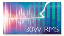 30 W RMS Gesamtausgangsleistung