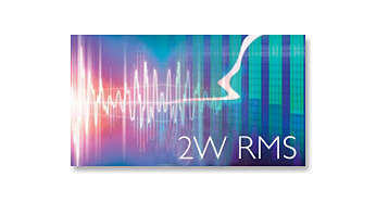 Обща изходна мощност 2W RMS