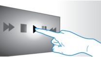 Touch screen controls for easy playback and volume control