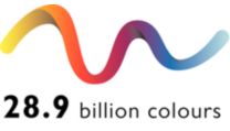 28,9 mil milhões de cores para imagens naturais e brilhantes