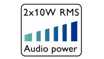 Potência de som RMS 2x10 W