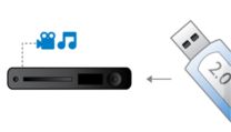 Hi-Speed USB 2.0 Link plays video/music from USB flash drives