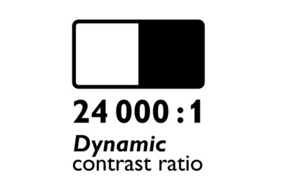 24 000:1 dinamikus kontrasztarány