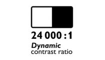 Dynamisch contrast 24.000:1 voor verbluffende, rijke details in het zwart