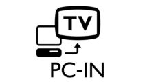 Wejście PC umożliwia wyświetlenie zawartości komputera na ekranie telewizora