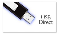 Lect. fichiers audio sur clés USB via USB direct