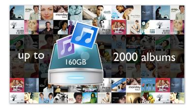 160 Gt:n kiintolevy / 2 000 CD:tä