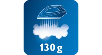 130 g steam boost to remove stubborn creases easily