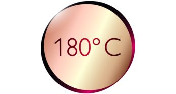 Температура укладки 180°C для создания превосходной прически