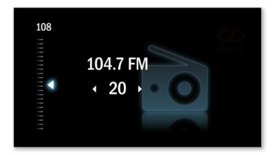 Preset up to 20 stations