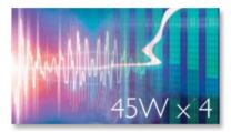 内置 45W x 4 功放器可呈现卓越音质