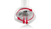 Lame double action pour couper tous les ingrédients.
