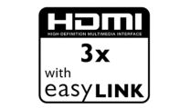3 wejścia HDMI z funkcją EasyLink, zapewniającą pełną kompatybilność z sygnałem Full HD