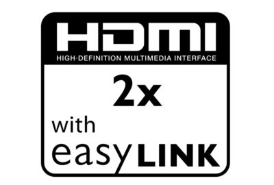 2 HDMI-ingångar med EasyLink