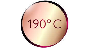 190°C top temperature for perfect styling results