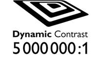 Contrasto dinamico 5.000.000:1, per immagini dalla brillantezza estrema Contrasto dinamico 5.000.000:1, per immagini dalla brillantezza estrema