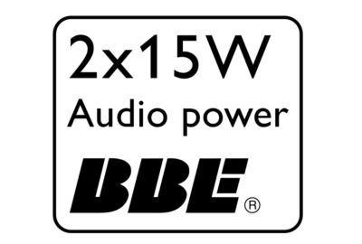 2 x 15 W RMS mit BBE