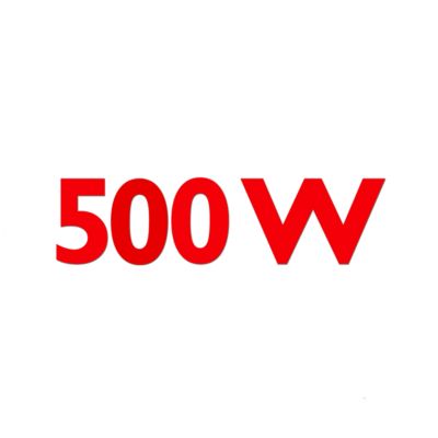 500 W motor + 2 speeds + pulse