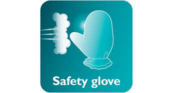 Găng tay để tăng cường bảo vệ trong khi sử dụng hơi nước