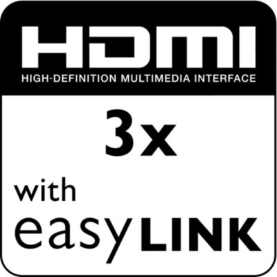 3 HDMI inputs with EasyLink