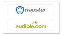 Más variedad de contenidos con Napster y Audible