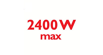 2400 W para un calentamiento rápido