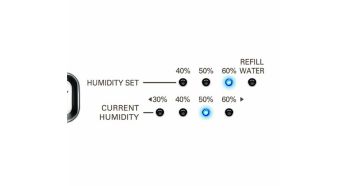 3-step humidity setting adjusts humidity to your liking